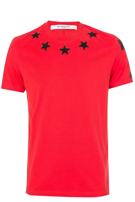 givenchy red star shirt|givenchy t shirt prices.